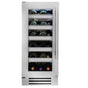True Residential - Stainless Glass - 5 Pullout Wine, 1 Floor Cradle - Hinge Left (L) - Stainless Steel