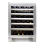 True Residential - Stainless Glass - 5 Pullout Wine, 1 Floor Cradle - Hinge Left (L) - Stainless Steel