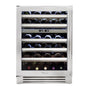 True Residential - Stainless Glass - 5 Pullout Wine, 1 Floor Cradle - Hinge Left (L) - Stainless Steel