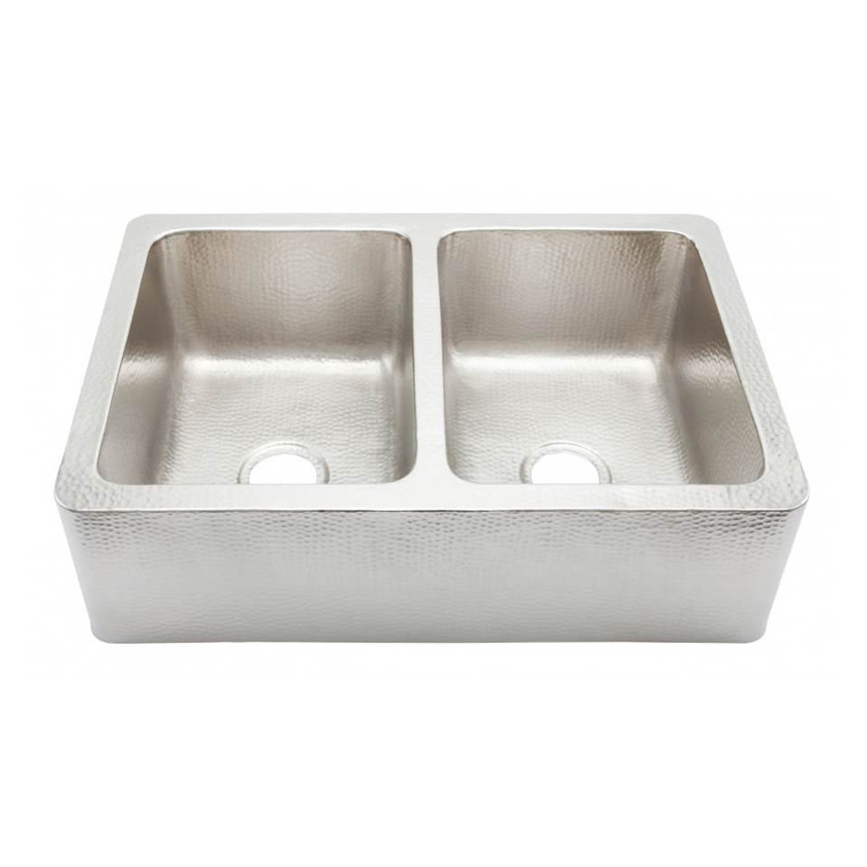 Thompson Traders - Quiroga Hammered Stainless Steel Double Bowl - Stainless Steel