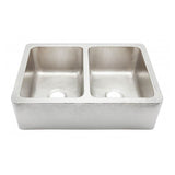 Thompson Traders - Quiroga Hammered Stainless Steel Double Bowl - Stainless Steel
