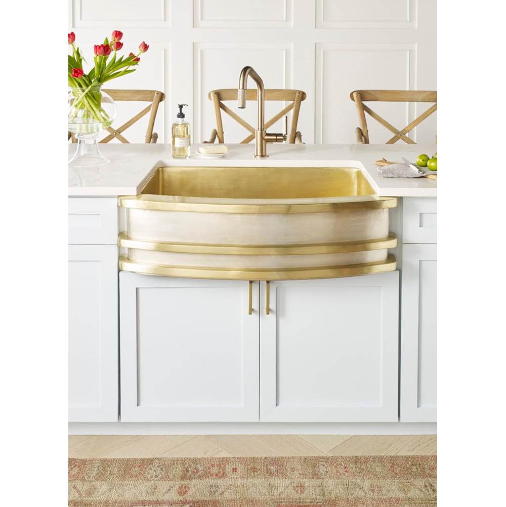 Thompson Traders - Quintana Farmhouse Kitchen Sink - Brass Burnished Nickel