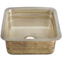 Thompson Traders - Quintana Square Bar/Prep Sink - Satin Brass and Burnished Nickel