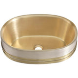 Thompson Traders - Quintana Vessel Sink - Satin Brass and Burnished Nickel