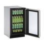 U Line - Glass Refrigerator 18'' Reversible Hinge Integrated 115v - Integrated