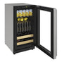 U Line - Beverage Center 18'' Reversible Hinge Stainless 115v - Stainless