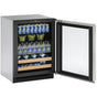 U Line - Beverage Center 24'' Reversible Hinge Stainless 115v - Stainless