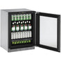 U Line - Glass Refrigerator 24'' Reversible Hinge Integrated 115v - Integrated