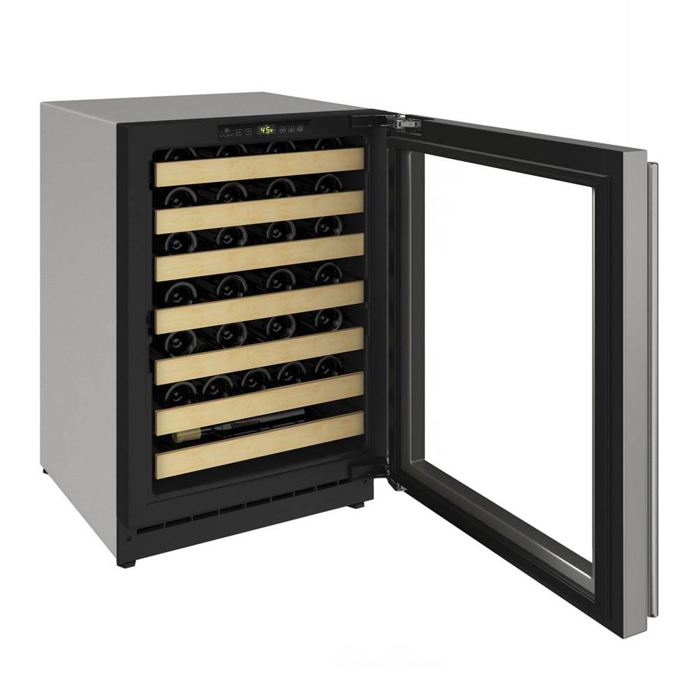 U Line - Wine Captain 24'' 1 Zone Reversible Hinge Integrated Solid 115v - Integrated