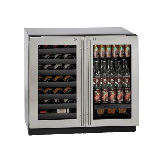 U Line - Beverage Center 36'' Lock Stainless 115v - Stainless
