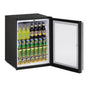 U Line - Glass Refrigerator 24'' Reversible Hinge Integrated 115v - Integrated
