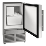 U Line - Ice Maker 14'' Reversible Hinge Stainless Solid 115v - Stainless