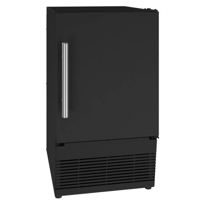 U Line - Ice Maker 15'' Reversible Hinge Black Solid 115v - Black