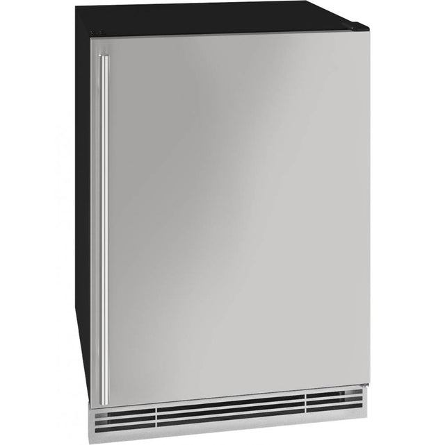 U Line - Beverage Center 24'' Reversible Hinge Stainless Solid 115v - Stainless