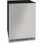 U Line - Beverage Center 24'' Reversible Hinge Stainless Solid 115v - Stainless