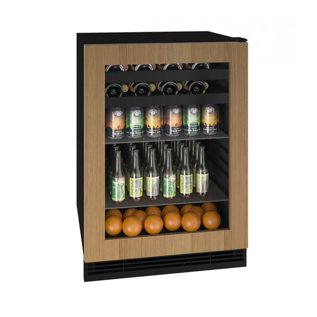 U Line - Beverage Center 24'' Reversible Hinge Integrated Frame 115v - Integrated Frame