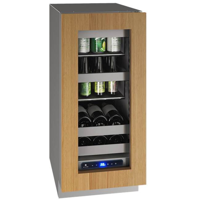U Line - Beverage Center 15'' Reversible Hinge Integrated 115v - Integrated