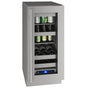 U Line - Beverage Center 15'' Lock Right Hinge Stainless 115v - Stainless