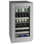 U Line - Beverage Center 18'' Reversible Hinge Stainless 115v - Stainless