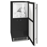 U Line - Clear Ice Machine 15'' Reversible Hinge Stainless Solid 115v - Stainless