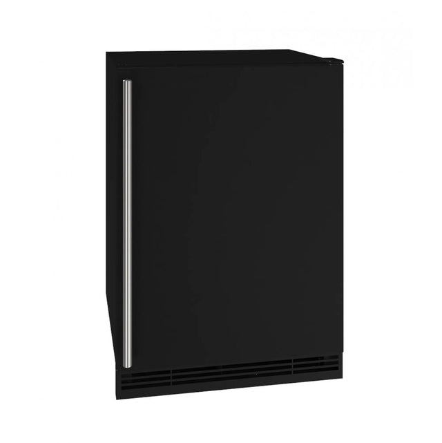U Line - Solid Refrigerator 24'' Reversible Hinge Black Solid 115v - Black