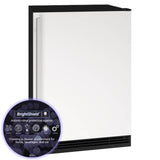 U Line - Solid Refrigerator 24'' Reversible Hinge White Solid 115v BrightShield - White