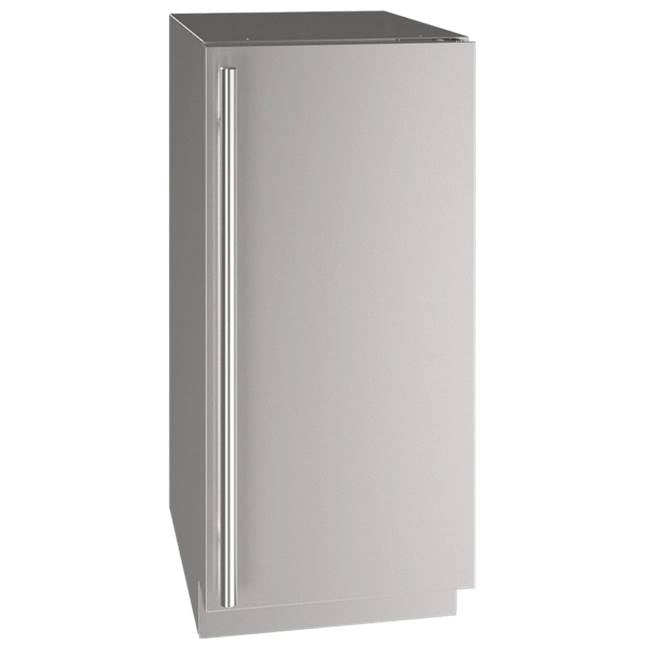 U Line - Solid Refrigerator 15'' Reversible Hinge Stainless 115v - Stainless