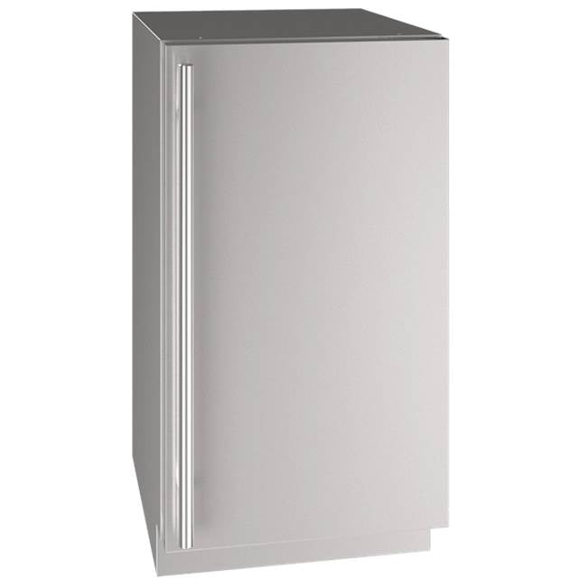 U Line - Solid Refrigerator 18'' Reversible Hinge Stainless 115v - Stainless