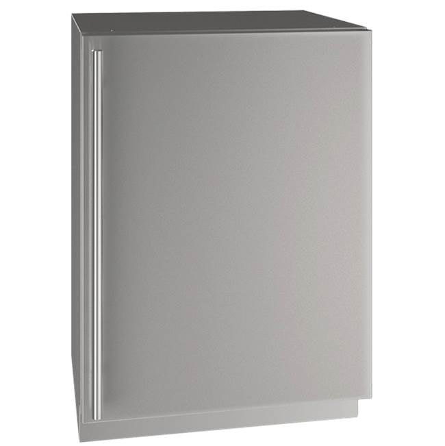 U Line - Solid Refrigerator 24'' Reversible Hinge Stainless 115v - Stainless
