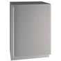 U Line - Solid Refrigerator 24'' Reversible Hinge Stainless 115v - Stainless