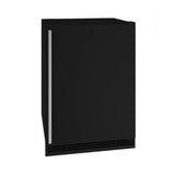 U Line - Refrigerator Freezer 24'' Reversible Hinge Black Solid 115v - Black