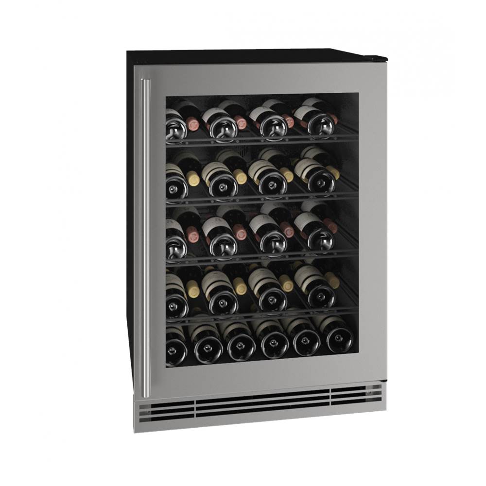 U Line - Wine Captain 24'' Reversible Hinge Stainless Frame 115v - Stainless