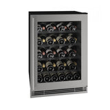 U Line - Wine Captain 24'' Reversible Hinge Stainless Frame 115v - Stainless