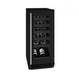 U Line - Wine Captain 15'' Reversible Hinge Black Frame 115v - Black