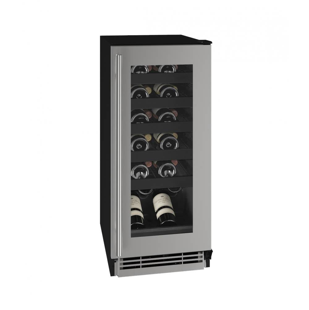 U Line - Wine Captain 15'' Reversible Hinge Stainless Frame 115v - Stainless
