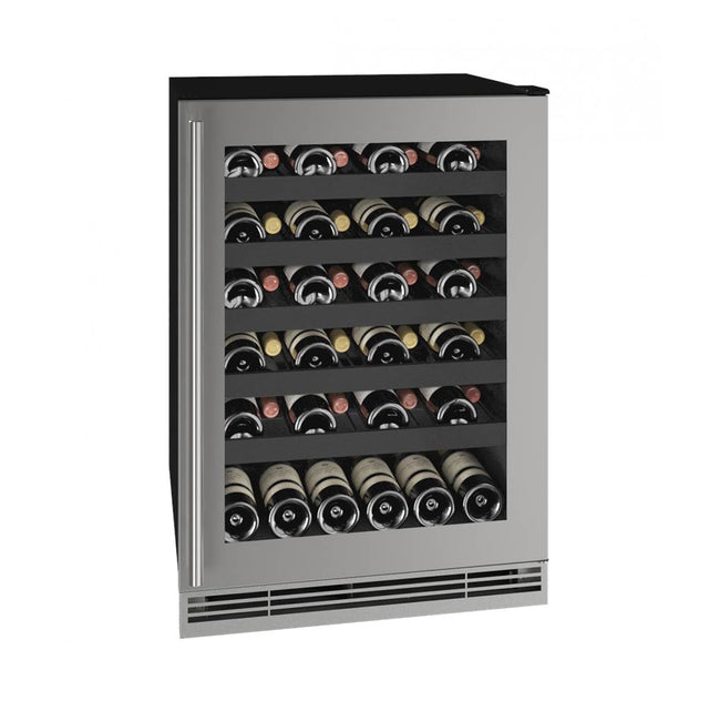 U Line - Wine Captain 24'' Lock Reversible Hinge Stainless Frame 115v - Stainless