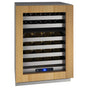 U Line - Wine Captain 24'' Dual Zone Reversible Hinge Integrated Solid 115v - Integrated