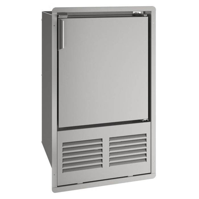 U Line - Marine Ice Flange To Door 14'' Reversible Hinge Stainless Solid 115v - Stainless