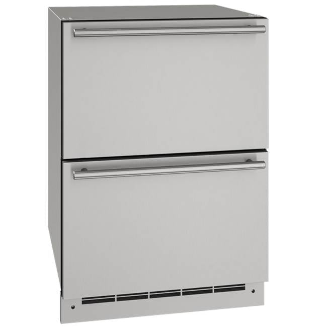 U Line - Outdoor Refrigerator Drawer 24'' Stainless 115v - Stainless
