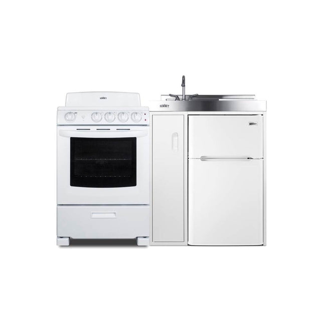 Summit Appliance - 54'' Wide All-in-One Kitchenette with Electric Coil Range