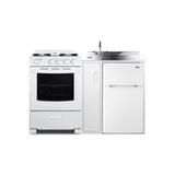 Summit Appliance - 54'' Wide All-in-One Kitchenette with Gas Range