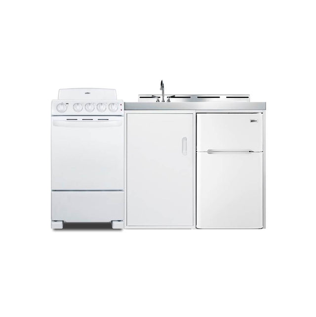 Summit Appliance - 60'' Wide All-in-One Kitchenette with Electric Coil Range