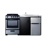 Summit Appliance - 63'' Wide All-in-One Kitchenette with Gas Range