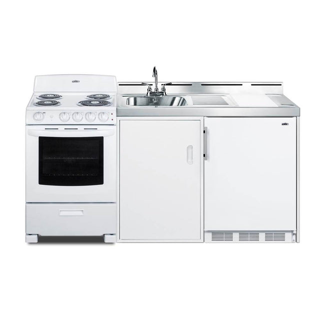 Summit Appliance - 72'' Wide All-in-One Kitchenette with Electric Coil Range