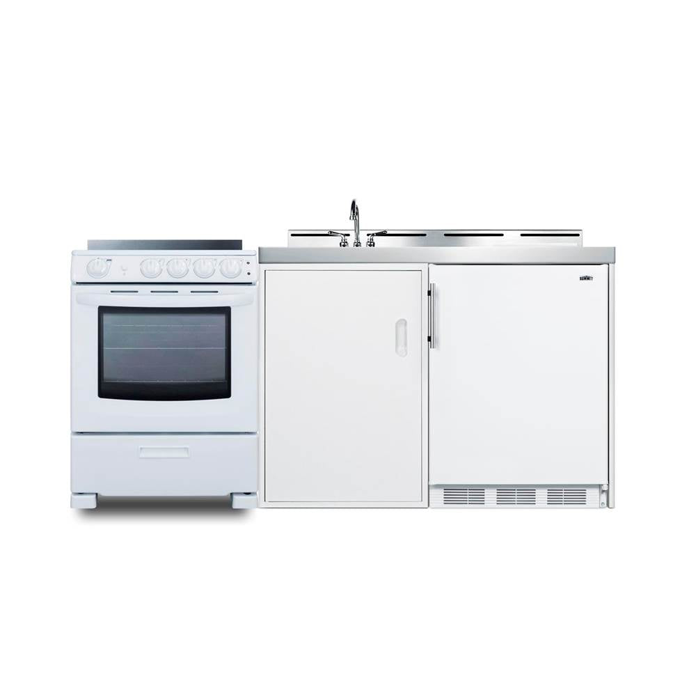 Summit Appliance - 72'' Wide All-in-One Kitchenette with Electric Range