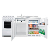 72'' Wide All-in-One Kitchenette with Gas Range