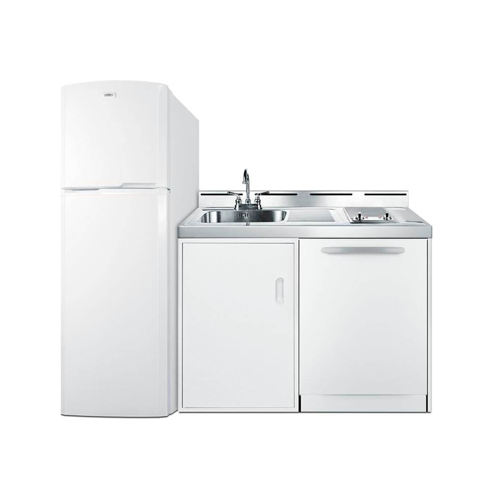 Summit Appliance - 71'' Wide All-In-One Kitchenette with Dishwasher