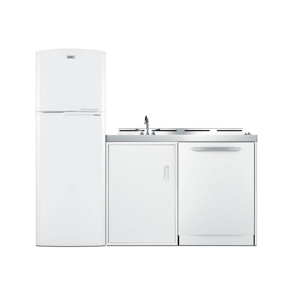 Summit Appliance - 71'' Wide All-In-One Kitchenette with Dishwasher
