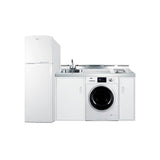 Summit Appliance - 83'' Wide All-In-One Kitchenette with Washer/Dryer Combo