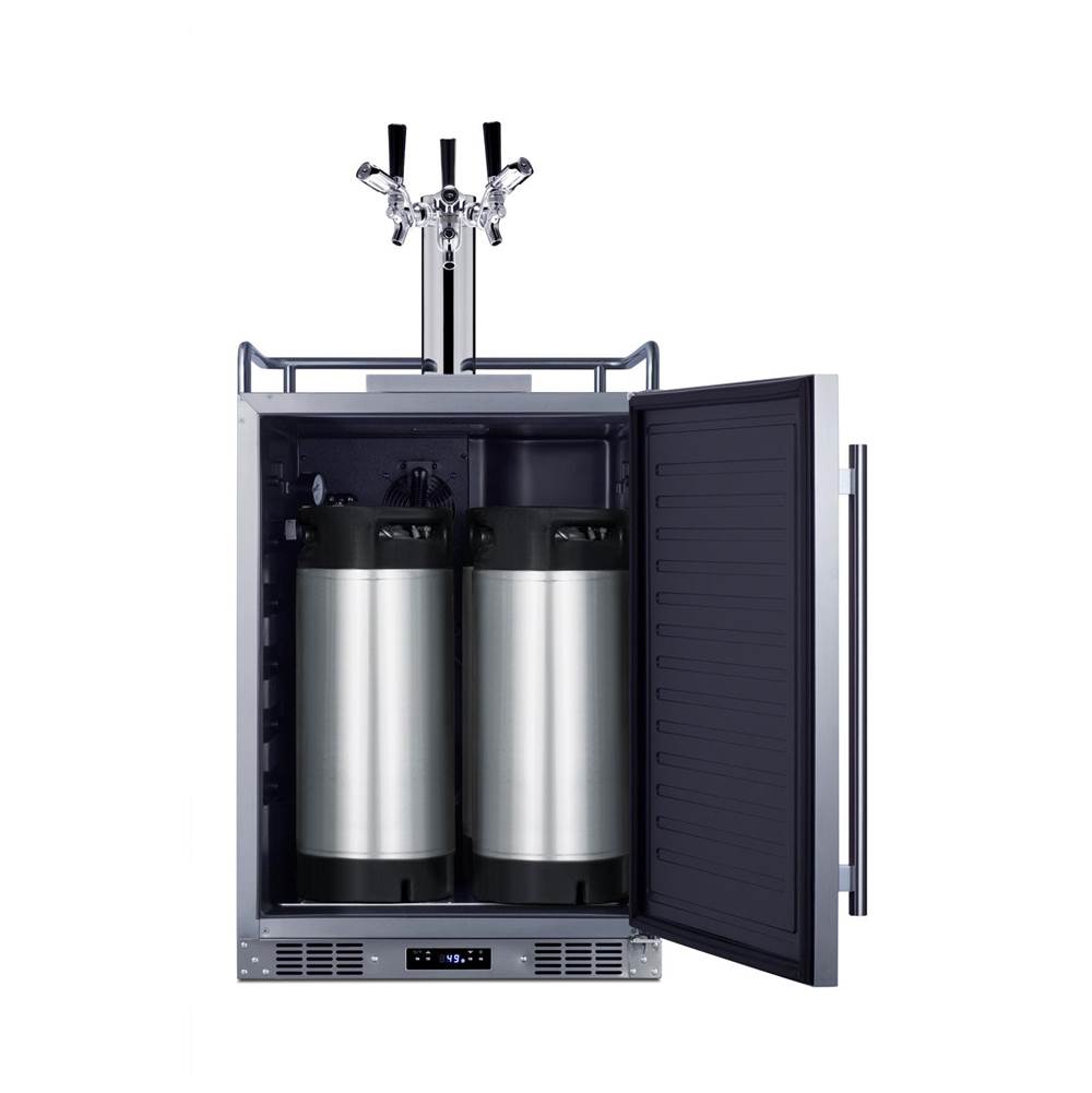 24'' Wide Built-In Outdoor Commercial Beer Kegerator